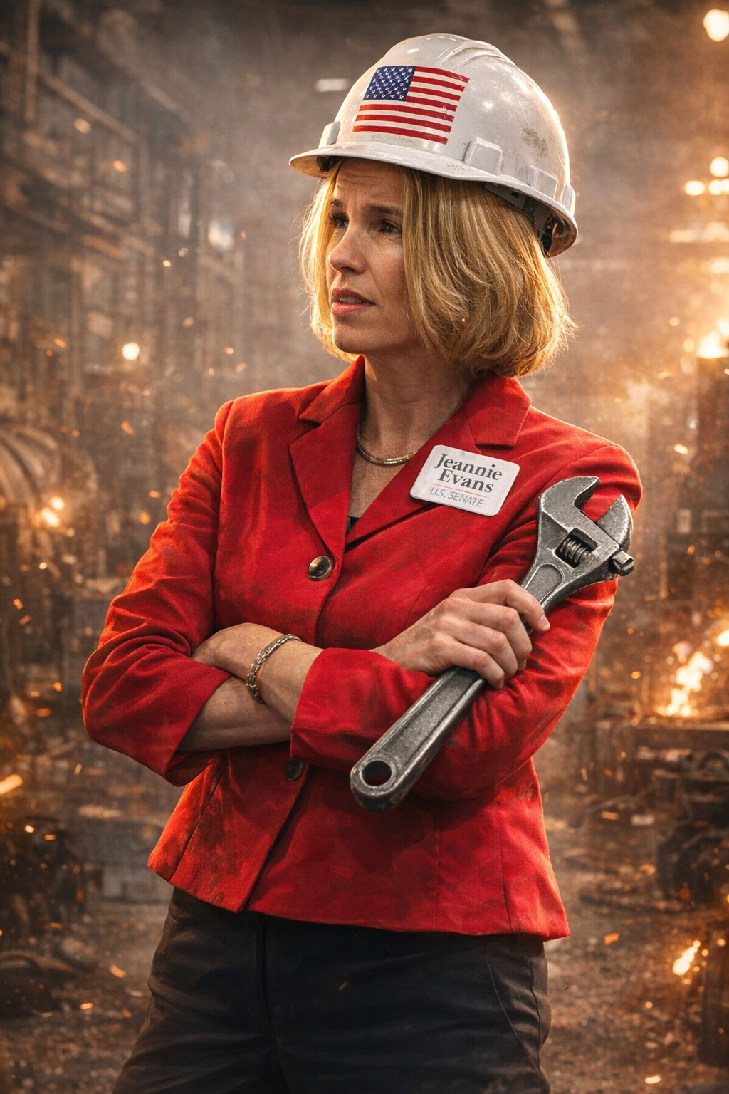 Jeannie Evans hard worker AI portrait creative